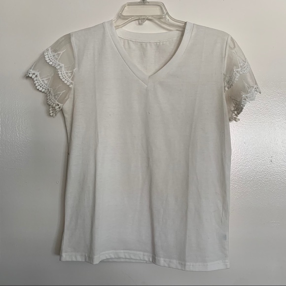 Lace Sleeve Tee - Picture 2 of 5